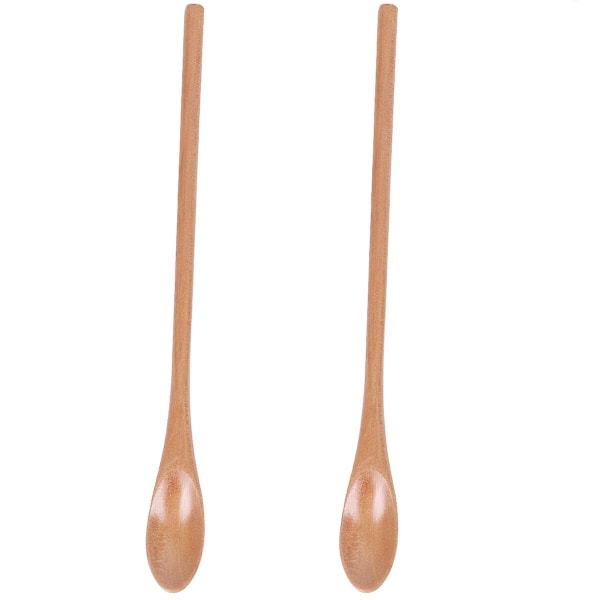 2pcs Creative Tree Crotch Handle Stirring Spoons Coffee Spoon Mixing Milk Tea Wooden Spoon