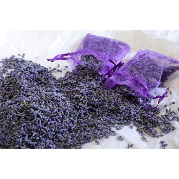Lavendelposer for skuffer og skap (18 pakker) - friskduftende tørkede lavendelblomster Potpourriposer - Lavendelposer for hjemmeklær