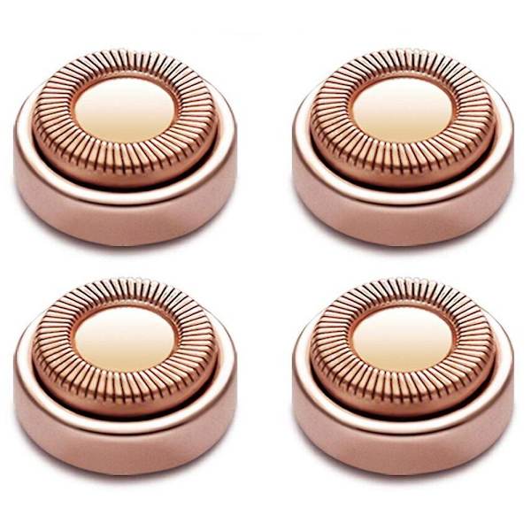 Vaihtoterät Flawless Facial Hair Remover -partakoneelle naisille, 18K:n roseekultapinnoitettu - 4 kpl pakkaus