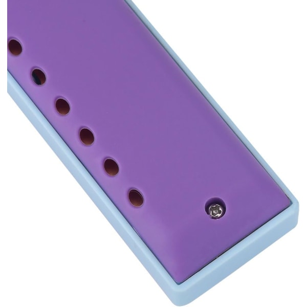 10 hål Resin Blues Key of C munspel för barn Nybörjare (lila) Armonica Kids