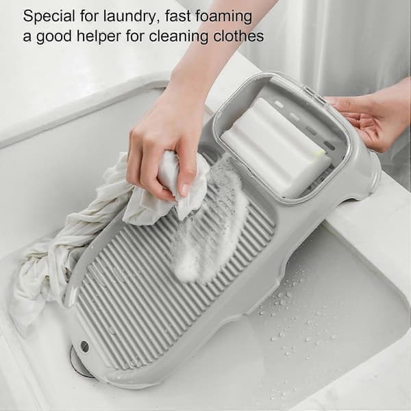 Hand Wash Board | 2-in-1 Portable Clothes Hand Washing Tool - Thickened Rectangular Clothes Scrub Board with Drain
