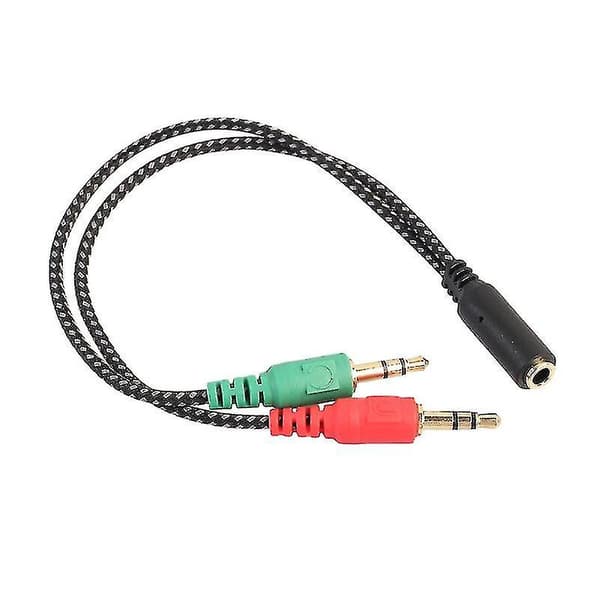 Konverteringskabel Mobiltelefon Headset Til Computer Headset Et Punkt To Headset To-i-en Adapter Computer Headset, Gyldent Hoved A}F2{