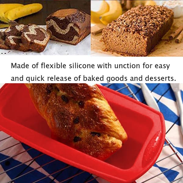 2 stk. silikonebrødforme, non-stick, silikonebagning
