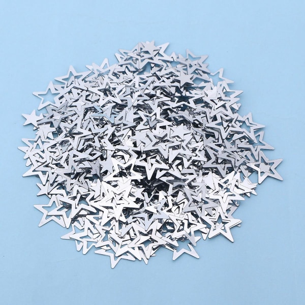 15g Sekoitettuja Pentagram-muotoisia Konfettia Valmistujaisjuhliin - Täydellinen Koristelu Silver