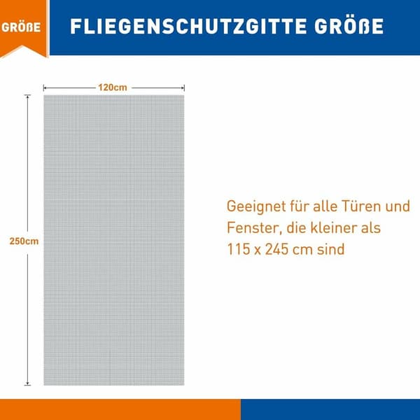 Myggnettingrull 120 X 200 cm, Myggnettingstoff per meter (qb)