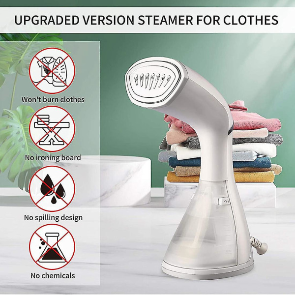 Steamer kompatibel med klær, 1500w håndholdt klesdamper, bærbart stoff dampstrykejern Automatisk avstengning av lekkasje