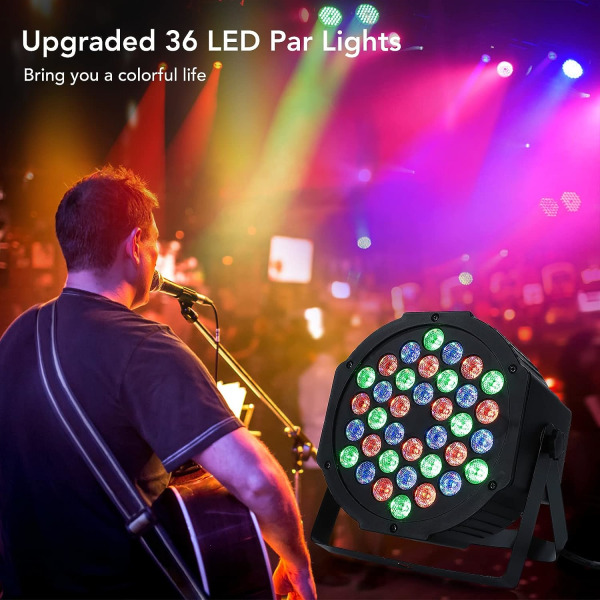 Dj-valot, 36 LED-par-valoa näyttämövalot ääniaktivoidulla kauko-ohjaimella ja DMX-ohjauksella, lavavalaisimet häihin C