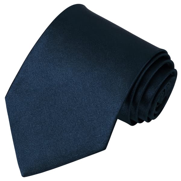Herrslipsar Enfärgad Slips för Män Bröllop Affärer Formella Slipsar Mörkblå Dark blue