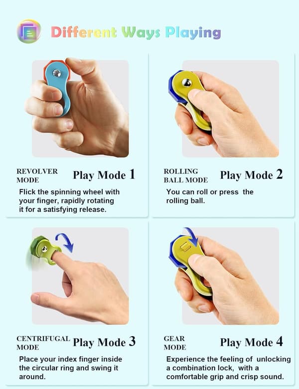 Roterende Fidget Roller - Stressleke for barn med ADHD/Autisme - Kreativ gave (Grønn)