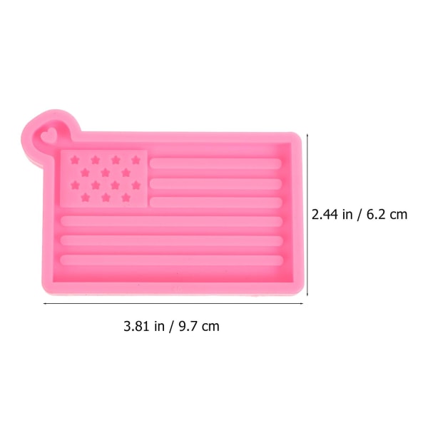 2 stk Silikonform Halskæde Vedhæng Form Polymer Ler Form Silikon Enkel Nøglering Støbning Form Pi Pink 9.7X6.7CM