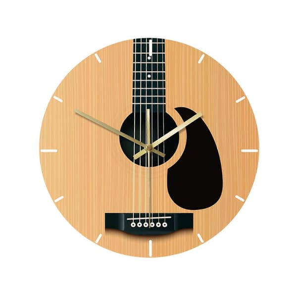 Suuri kitara seinäkello musiikki seinäkello PP olohuoneen sisustukseen studio