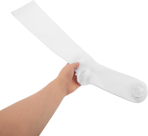 4 par kompresjons knestrømper S/M polyester for sykepleiere, hvit