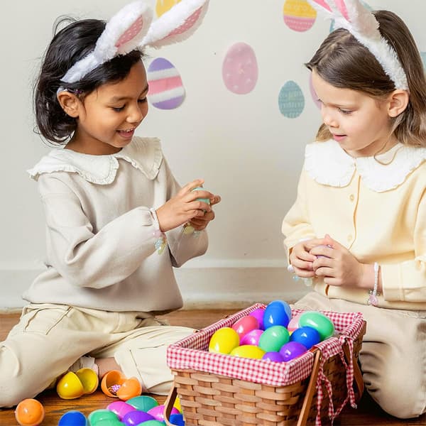 50 Easter Eggs, Pop-Up Egg Prize Capsule 6x4cm, Filling Not Included