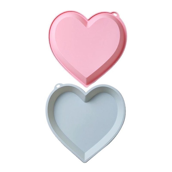 8-inch Heart Shaped Cake Pan Chocolate Jello Baking Shallow Tray Silicone Mold