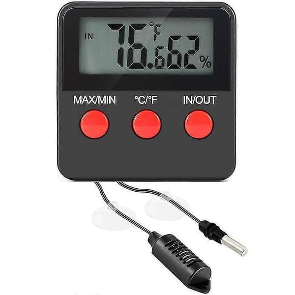 Digital indendørs hygrometer temperaturmåler termometer, -50 ~ 70 C 10% ~ 95% Rh