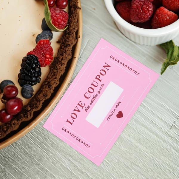 Skraplotter Kärlekskuponger för par 20-pack Alla hjärtans dag presentkort Romantisk rosa stil 20 st 20PCS