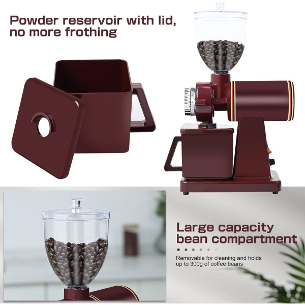 Kaffekvarn - manuell kaffekvarn med justerbar växelinställning och keramisk konisk grad, handkvarn för hemmabruk en