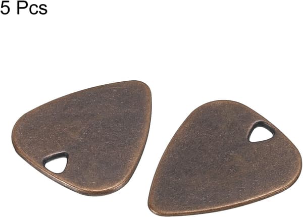 Gitarrplektrum 1,8 mm tjocklek Metall Kopparton för musikinstrument, 5-pack Deep Purple