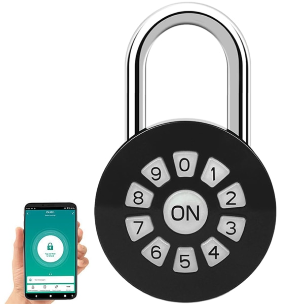 Smart Lås med Tangentbord - Lösenord/Telefonapp-kontroll (iOS/Android) - Lås upp via Bluetooth & PIN-koder - Lås Din Grind