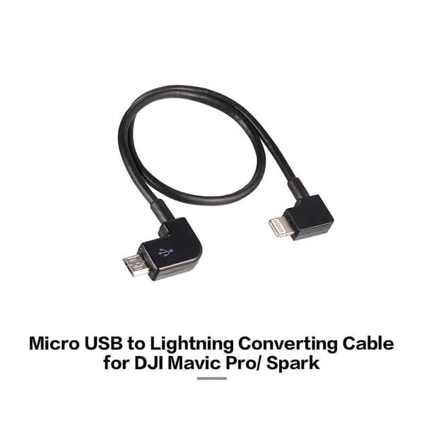 Micro USB til Lightning Fjernbetjening Tablet Telefon Data Konverteringskabel til Android iOS DJI Spark Mavic Pro