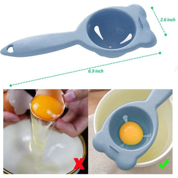 B Egg Yolk and White Separator, Egg White and Yolk Separator, Egg Extraction Tool for Kitchen and Baking Blue