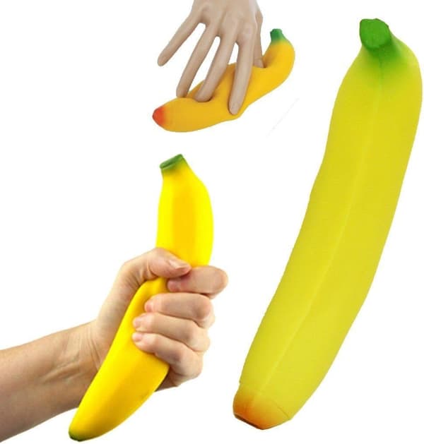 Tobar 30232 Squishy Banan 1 stk, gul, liten