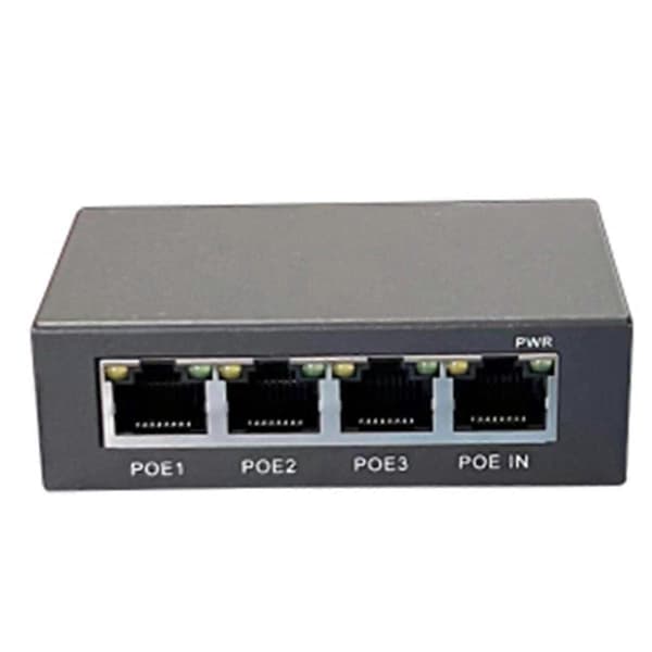 4 Port Full Gigabit PoE Extender/Repeater 100/1000M Network Switch Extender for Poe Switch NVR IP C