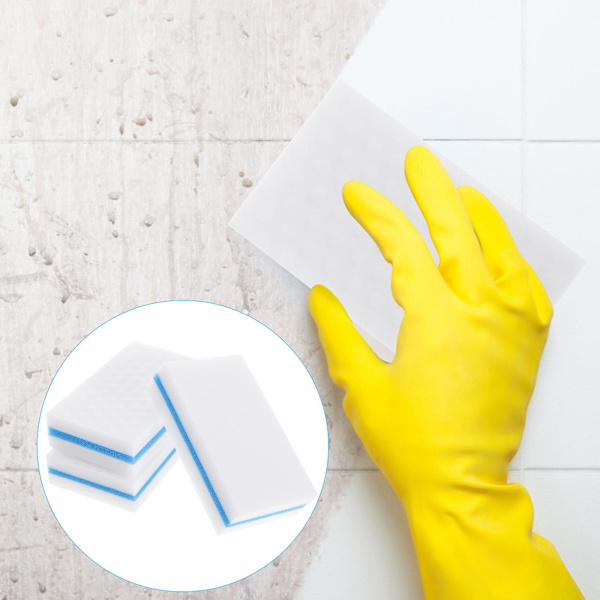 10 kpl Kotitalouden Pesusienet Pannun Pesusieni Keittiön Hankauslevy Keittiön Pesualtaan Puhdistaja Pesusienet Valkoinen 10X6CM White 10X6CM