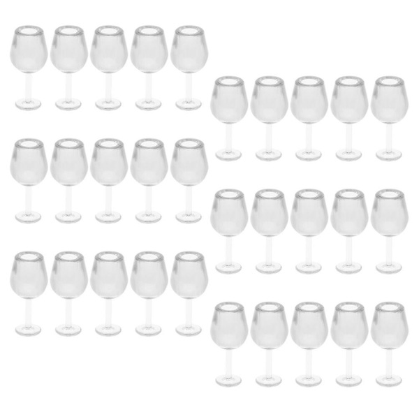 30 stk Dukkehustryglass Dukkehust Miniatyr 1/12 Skala Landskapsrekvisitter Dukketilbehør Transparent Transparent 2X1X1CM