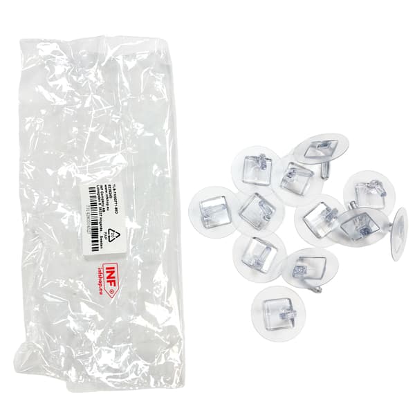 12-pack transparenta självhäftande krokar, starka väggkrokar
