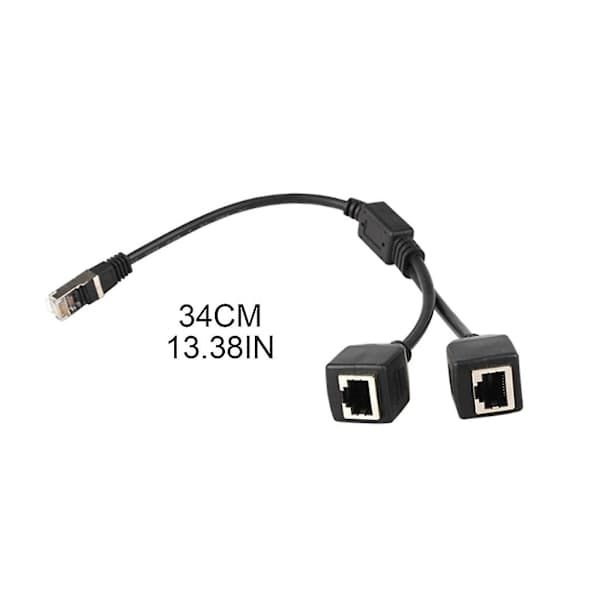 RJ45 Ethernet Splitter Adapter Kabel 1 til 2 Porter Adapter Kabel LAN Ethernet