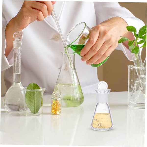 50 ml Erlenmeyer-kolbe i glass med silketrykte graderinger og minimal termisk ekspansjon