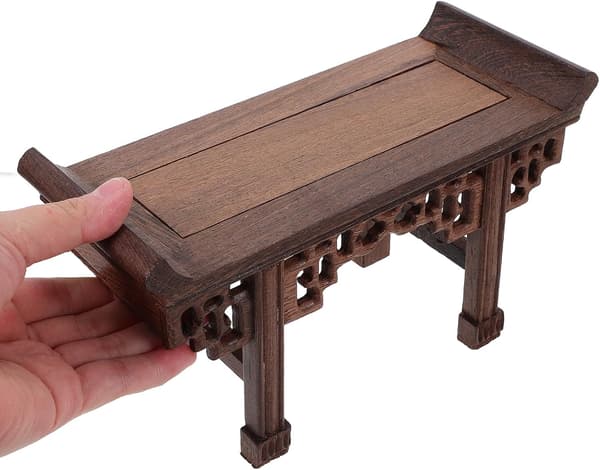Treblomstervase Sokkel Trebase 35x20x5cm Treutstillingsstativ Bonsaiholder