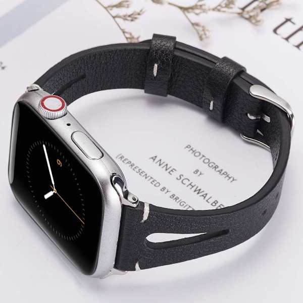 Yhteensopiva Apple Watch -rannekkeen 38 mm 40 mm kanssa, naisten nahkainen iWatch-ranneke, rannekorutarvikkeet, korvaava ranneke Apple Watch -rannekkeelle