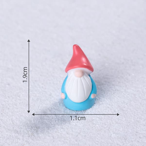 9-Piece Christmas Gnome Artificial Snow Scene, DIY Decorative Accessories Mini Figures
