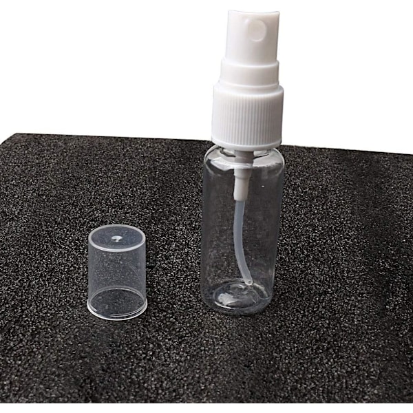 3 st Sprayflaskor, 20 ml Transparenta Sprayflaskor med Fin Dimma, Plast, Tomma, Återfyllningsbara, Atomiserare med Vikbara Lock - BPA-fri PET, Vit