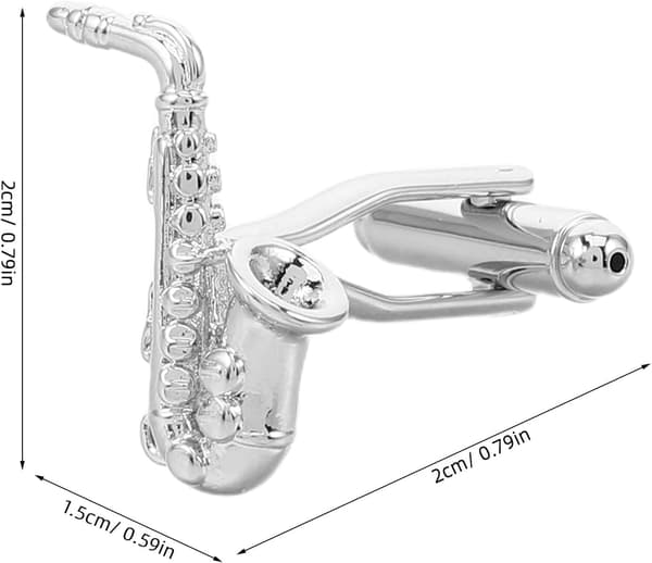 Musikalske Saxofon Manchetknapper Par Kobber Elegante Mænd til Bryllupper