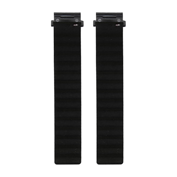 Magnetisk urrem justerbar hurtigudløser silikone urrem 20 mm passer til Garmin Fenix 7S 6S 5S sort