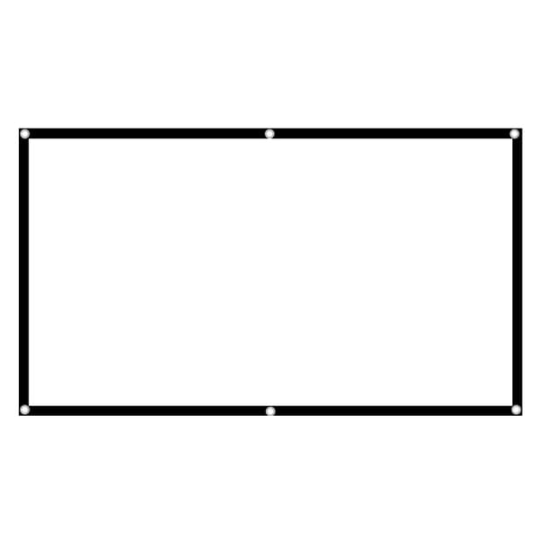 16:9 Portable HD Projector Screen Foldable Polyester Projection Curtain for Home Office 84 inch