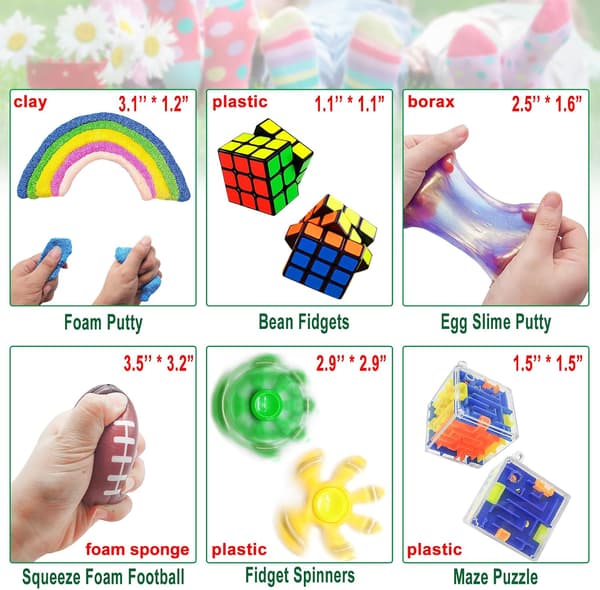 35-delt fidget spinner legetøjssæt, sensorisk legetøj egnet til børn med ADHD og OCD, samt voksne, til at lindre angst og stress.