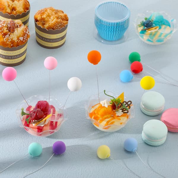 60 stk. mini ballon kage farverig regnbue til bryllupsfest