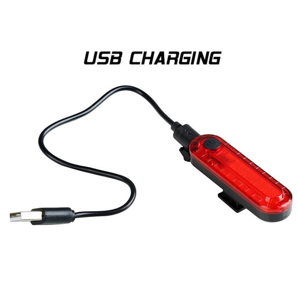 Sykkel baklys varsellys USB oppladbart baklys