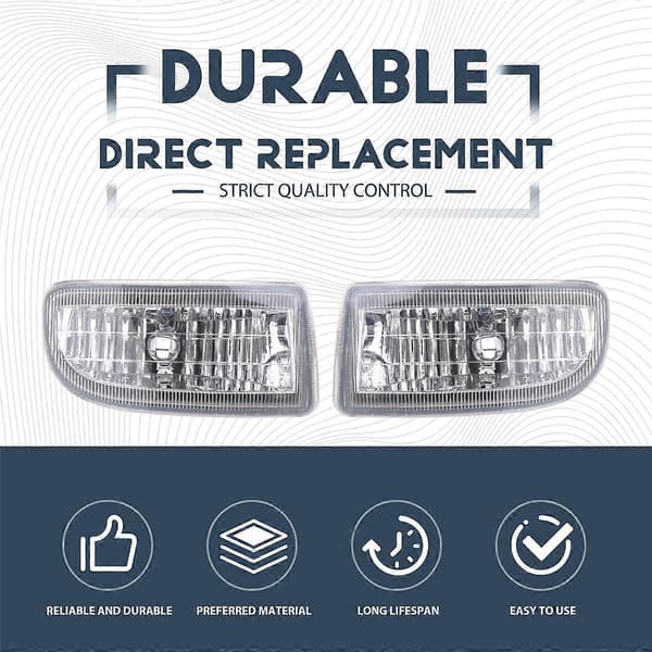 for Land Cruiser 100 1998-2007 Tåkelys Kjørelys Linse