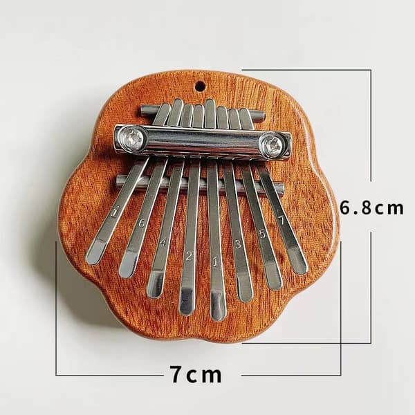 8-ton Mini Thumb Piano, Kalimba Solid Wood Finger Piano - Bear Paw