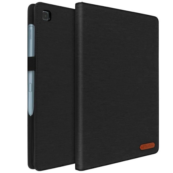Fodral - Samsung - Galaxy Tab S6 Lite - Konstläder - Kortfack - Stödfunktion - Svart Svart