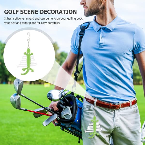 Silikon Golf Tee Holder med Metall Gecko Klips Bærbar Tee Organizer for Menn Egnet for Golftilbehør
