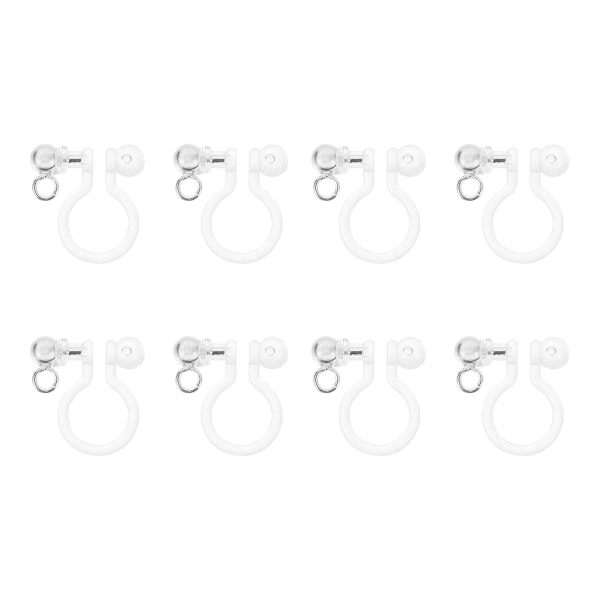 8 st U-formade öronklämmor Ear Stud Ear Clip Converter Örhänge Gör det själv tillbehörSilver1.5X1.5X0.5CM Silver 1.5X1.5X0.5CM