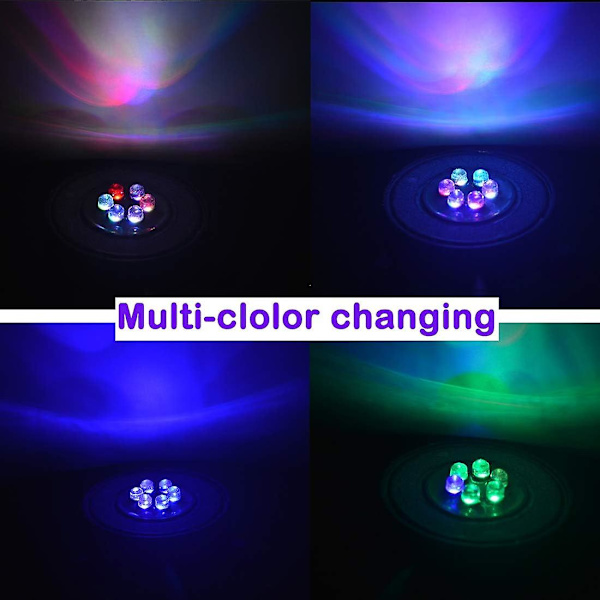 LED Akvarium Luftsten Fiskedam Bobler Lys Luftsten Diffusor Dekoration Lampe Med Sugkop Farverig Baggrundsbelysning (2,2 tommer Lysdisk (ingen Fjernbetjening))