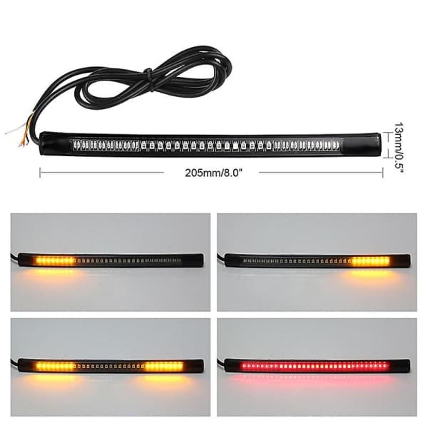 48 LED-bremselys til motorcykel, bil, cykel, blinklys, 12 V