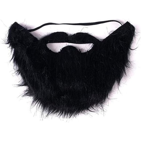 Mustaches Selvklæbende - Kostume Fest Mand Mand Falsk skæg Overskæg Sort (1 stk)